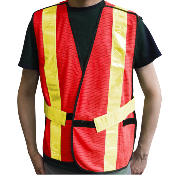 Toolway-Safety Vest 5-point Tear-Away Hi-Vis Orange (OSFA)-105583 - Image 4