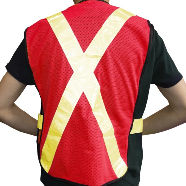 Toolway-Safety Vest 5-point Tear-Away Hi-Vis Orange (OSFA)-105583 - Image 3