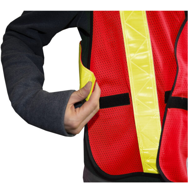 Toolway-Safety Vest 5-point Tear-Away Hi-Vis Orange (OSFA)-105583 - Image 5